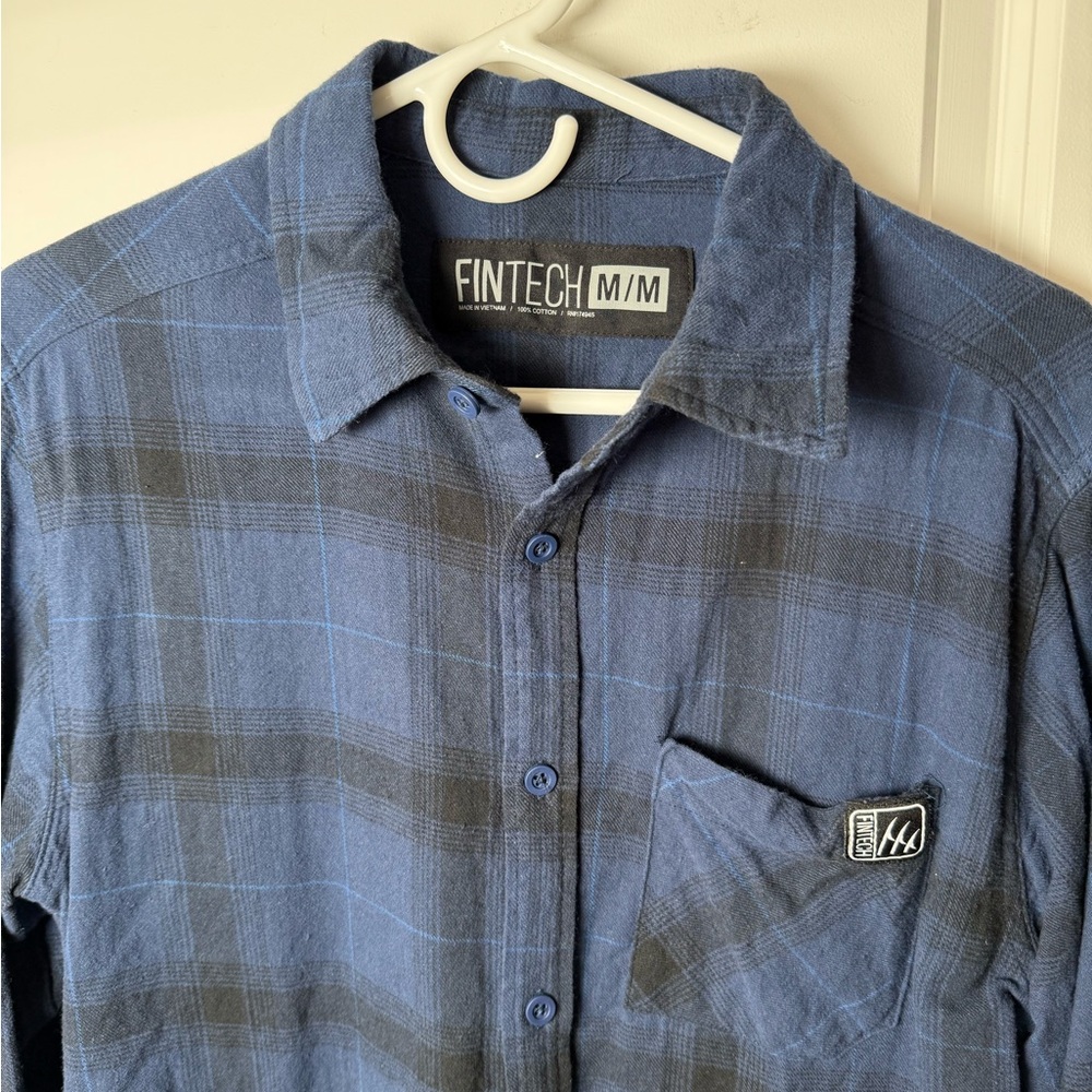 Men's Blue Plaid Shirt